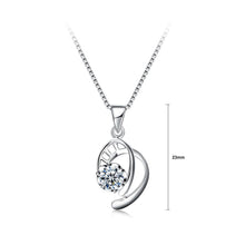 Load image into Gallery viewer, 925 Sterling Silver Elegant Fashion Hollow Out Geometric Space Pendant Necklace with Cubic Zircon - Glamorousky