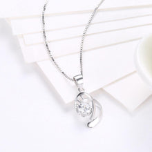 Load image into Gallery viewer, 925 Sterling Silver Elegant Fashion Hollow Out Geometric Space Pendant Necklace with Cubic Zircon - Glamorousky