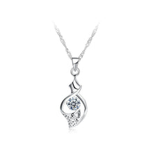 Load image into Gallery viewer, 925 Sterling Silver Delicate Elegant Fashion Hollow Out Conch Pendant Necklace with Cubic Zircon - Glamorousky