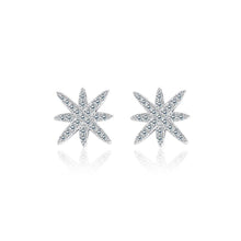 Load image into Gallery viewer, 925 Sterling Silver Star Stud Earrings with Austrian Element Crystal - Glamorousky