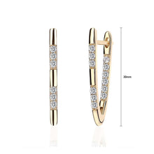 Load image into Gallery viewer, Simple Fashion Letters Gold Plated V Earrings with Cubic Zircon - Glamorousky