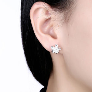 925 Sterling Silver Romantic Elegant Exquisite Daisies Flower Earrings and Ear Studs - Glamorousky