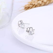Load image into Gallery viewer, 925 Sterling Silver Simple Elegant Exquisit Fashion Earrings and Ear Studs with Cubic Zircon - Glamorousky