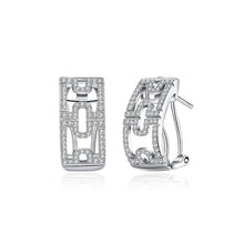 Load image into Gallery viewer, 925 Sterling Silve Sparkling Elegant Noble Fashion Hollow Out Earrings with Cubic Zircon - Glamorousky
