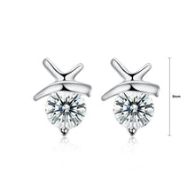 Load image into Gallery viewer, 925 Sterling Silver Simple Mini Elegant Butterfly Ear Studs and Earrings with Cubic Zircon - Glamorousky