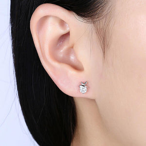 925 Sterling Silver Simple Mini Elegant Butterfly Ear Studs and Earrings with Cubic Zircon - Glamorousky