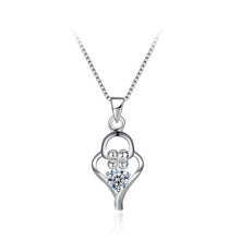 Load image into Gallery viewer, 925 Sterling Silve Simple Elegant Hollow Out Pendant and Necklace with Cubic Zircon - Glamorousky