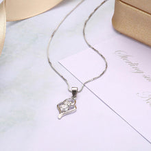 Load image into Gallery viewer, 925 Sterling Silve Simple Elegant Hollow Out Pendant and Necklace with Cubic Zircon - Glamorousky
