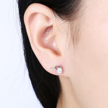 Load image into Gallery viewer, 925 Sterling Silver Simple Mini Elegant Ear Studs and Earrings with Cubic Zircon - Glamorousky