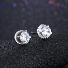 Load image into Gallery viewer, 925 Sterling Silver Simple Mini Elegant Oval Ear Studs and Earrings with Cubic Zircon - Glamorousky