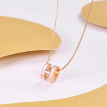 Load image into Gallery viewer, 925 Sterling Silver Plated Rose Gold Simple Letter H Pendant with Necklace - Glamorousky