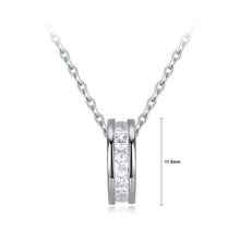 Load image into Gallery viewer, 925 Sterling Silver Fashion Elegant Round Pendant with Cubic Zircon and Necklace - Glamorousky