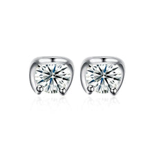 Load image into Gallery viewer, 925 Sterling Silver Simple Mini Fashion Ear Studs and Earrings with Cubic Zircon - Glamorousky