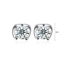Load image into Gallery viewer, 925 Sterling Silver Simple Mini Fashion Ear Studs and Earrings with Cubic Zircon - Glamorousky