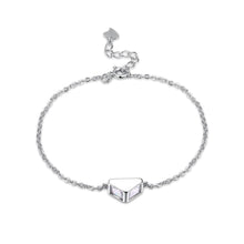 Load image into Gallery viewer, 925 Sterling Silver Simple Geometric Triangle Cubic Zircon Bracelet - Glamorousky
