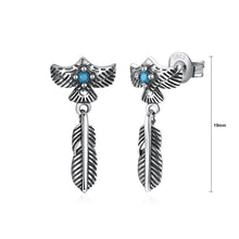 Load image into Gallery viewer, 925 Sterling Silver Retro Elegant Fashion Feather Earrings - Glamorousky