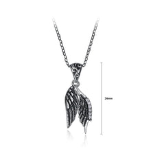 Load image into Gallery viewer, 925 Sterling Silver Retro Elegant Fashion Angel Wings Pendant and Necklace with Cubic Zircon - Glamorousky
