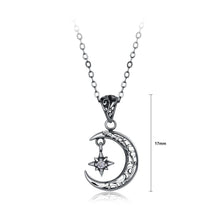 Load image into Gallery viewer, 925 Sterling Silver Retro Elegant Fashion Star and Moon Pendant and Necklace with Cubic Zircon - Glamorousky
