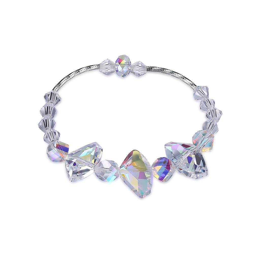 925 Sterling Silve Sparkling Elegant Romantic Bracelet Austrian Element Crystal - Glamorousky