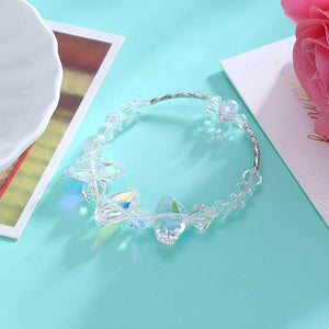 925 Sterling Silve Sparkling Elegant Romantic Bracelet Austrian Element Crystal - Glamorousky