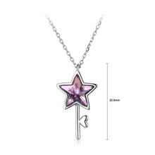 Load image into Gallery viewer, 925 Sterling Silver Elegant Fashion Star and Key Pendant and Necklace with Austrian Element Crystal - Glamorousky