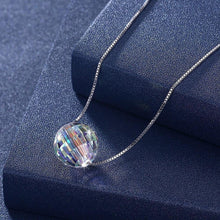 Load image into Gallery viewer, 925 Sterling Silver Sparkling Simple Fashion Crystal Ball Pendant and Necklace with Austrian Element Crystal - Glamorousky