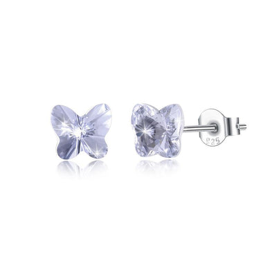 925 Sterling Silve Elegant Noble Romantic Butterfly Earrings with Austrian Element Crystal - Glamorousky