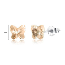 Load image into Gallery viewer, 925 Sterling Silve Elegant Noble Romantic Sweet Fashion Golden Butterfly Earrings with  Austrian Element Crystal - Glamorousky