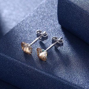 925 Sterling Silve Elegant Noble Romantic Sweet Fashion Golden Butterfly Earrings with  Austrian Element Crystal - Glamorousky