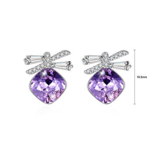 Load image into Gallery viewer, 925 Sterling Silve Sparkling Elegant Noble Romantic Sweet Fantasy Light Purple Butterfly Earrings with Austrian Element Crystal - Glamorousky