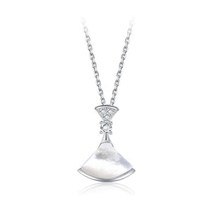 925 Sterling Silver Fashion Small Skirt Pendant with Austrian Element Crystal and Necklace - Glamorousky