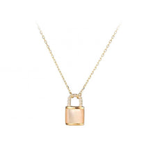 Load image into Gallery viewer, 925 Sterling Silver Plated Gold Simple Creative Tote Pendant with Mother-of-pearl and Necklace - Glamorousky
