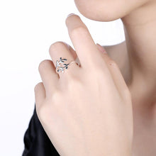 Load image into Gallery viewer, 925 Sterling Silver Elegant Noble Fashion Leaf Adjustable Opening Ring - Glamorousky