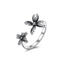 Load image into Gallery viewer, 925 Sterling Silver Vintage Elegant Noble Fashion Flower Adjustable Opening Ring - Glamorousky
