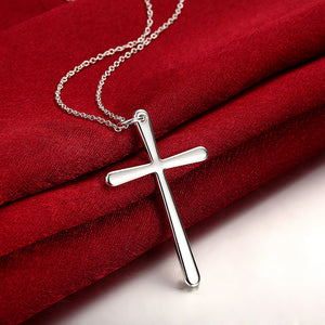 Simple Fashion Cross Pendant with Necklace