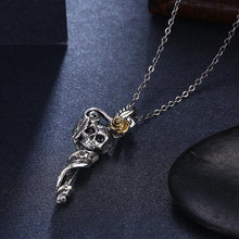 Load image into Gallery viewer, 925 Sterling Silver Vintage Fashion Skull Pendant and Necklace - Glamorousky