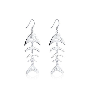 Simple Elegant Fashion Fish Bone Earrings - Glamorousky
