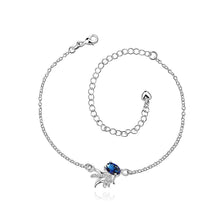Load image into Gallery viewer, Silver Plated Fashion Elegant Goldfish Cubic Bule Zircon Anklet - Glamorousky