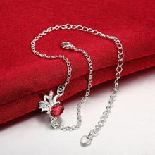 Load image into Gallery viewer, Silver Plated Fashion Elegant Goldfish Cubic Red Zircon Anklet - Glamorousky