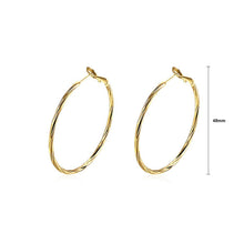Load image into Gallery viewer, Fashion Simple Plated Gold Circle Earrings - Glamorousky