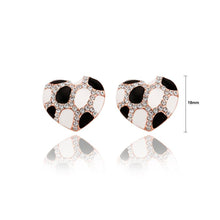 Load image into Gallery viewer, Elegant Fashion Rose Gold Plated Heart Shape Austrian element Crystal Earrings - Glamorousky