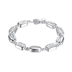 Elegant Fashion Geometric Rectangle Austrian Element Crystal Bracelet - Glamorousky