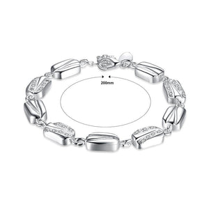 Elegant Fashion Geometric Rectangle Austrian Element Crystal Bracelet - Glamorousky