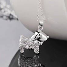 Load image into Gallery viewer, Sparkling Simple Fashion Cute Puppy Dog Cubic Zircon Necklace Pendant - Glamorousky
