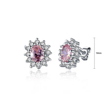 Load image into Gallery viewer, Sparkling Bright Elegant Noble Sweet Fashion Flower Pink Cubic Zircon Earrings - Glamorousky