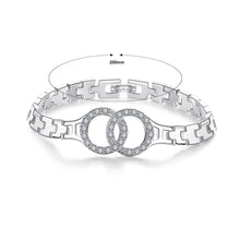 Load image into Gallery viewer, Fashion Elegant Double Circle Bracelet with Austrian Element Crystal - Glamorousky