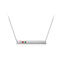 Load image into Gallery viewer, 925 Sterling Silver  Simple Fashion Bar Necklace with Austrian Element Crystal - Glamorousky