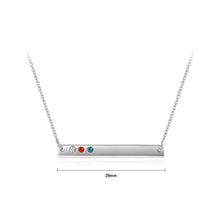 Load image into Gallery viewer, 925 Sterling Silver  Simple Fashion Bar Necklace with Austrian Element Crystal - Glamorousky