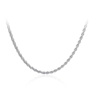 Fashion Simple 3MM Twisted Rope Necklace 45cm - Glamorousky
