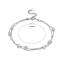 Load image into Gallery viewer, 925 Sterling Silver Simple and Fashion Square Bracelet with Austrian Element Crystal - Glamorousky